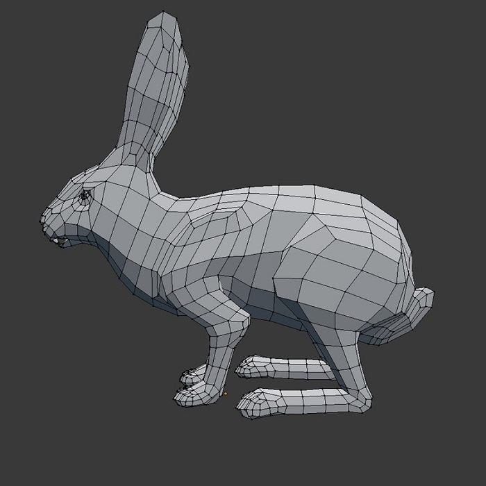 一只简单的兔子blender3d模型下载-blender3d模型免费