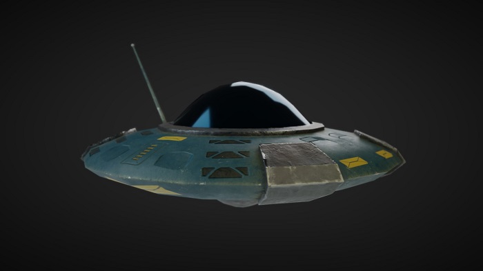 ufo外星飞船飞碟blender模型展示