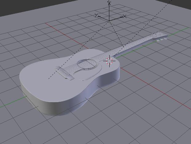 简洁吉他blender3d模型素材免费下载-blender3d模型库