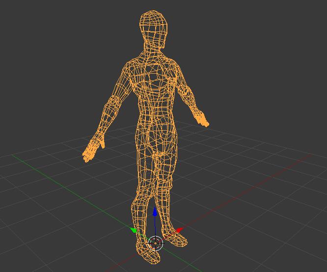 基础人体网格blender3d模型下载-blender3d模型免费