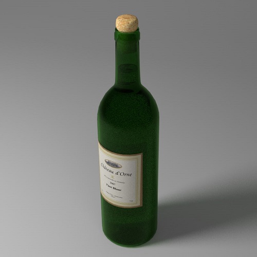 深绿色酒瓶