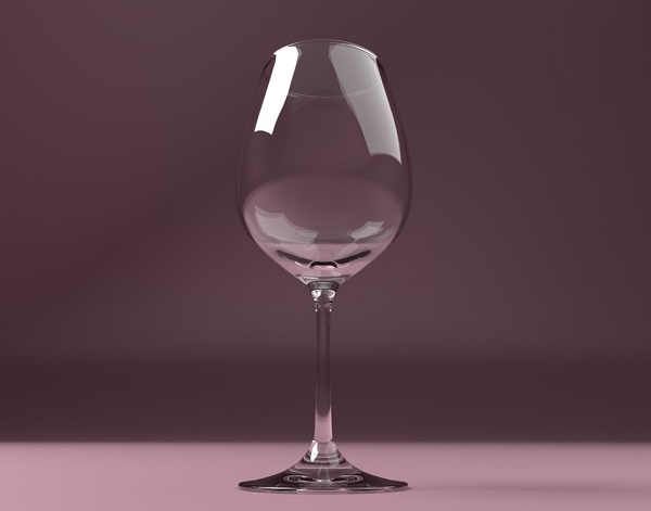 高脚玻璃葡萄酒杯