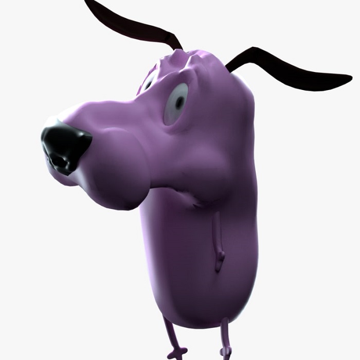紫色动漫小狗