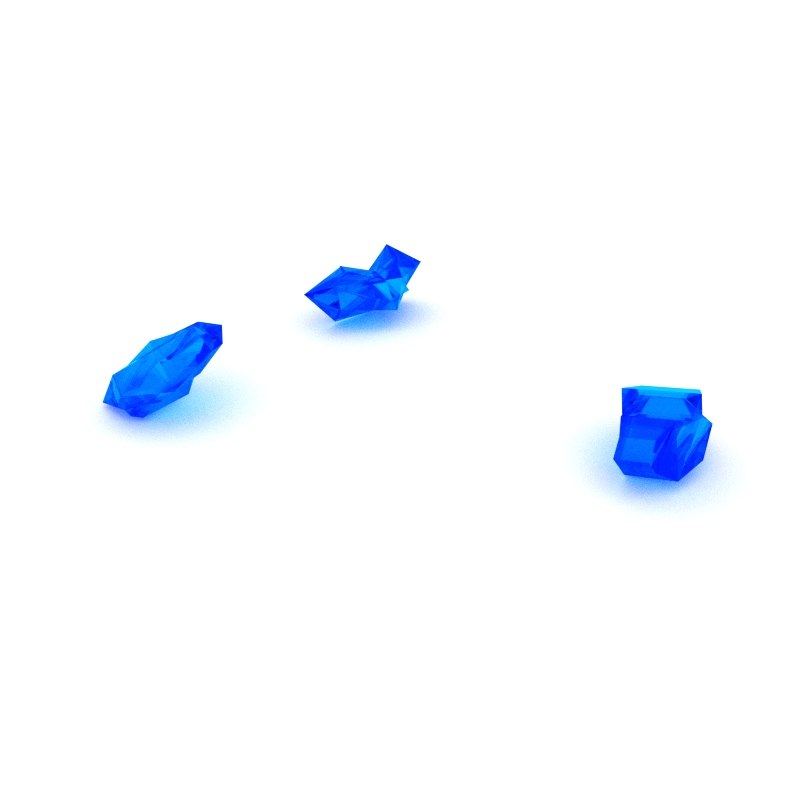 蓝色玻璃碎片