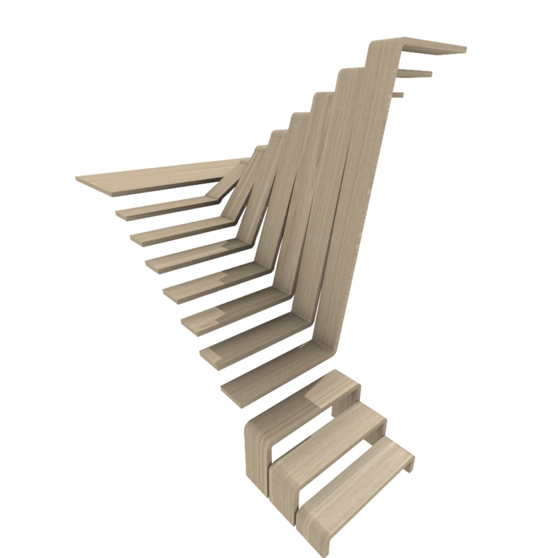 现代木质楼梯