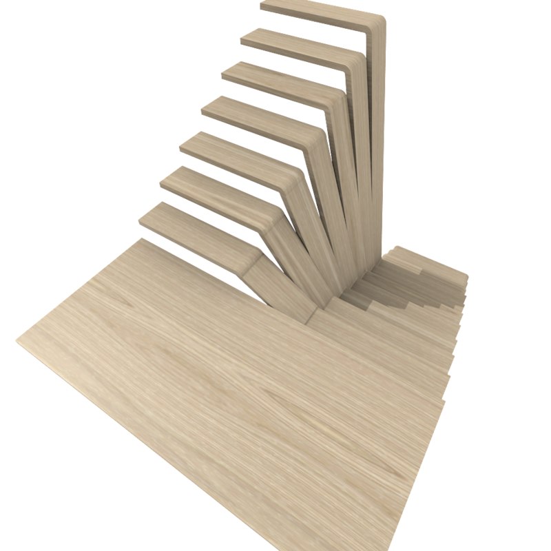 现代木质楼梯