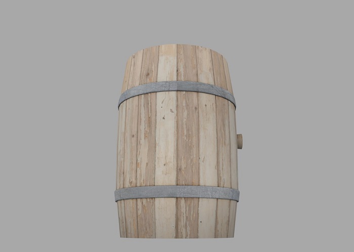 崭新木质酒桶