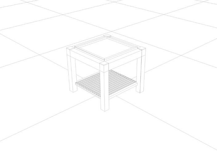 木质小方桌