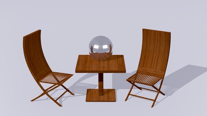 现代弧形木质休闲桌椅