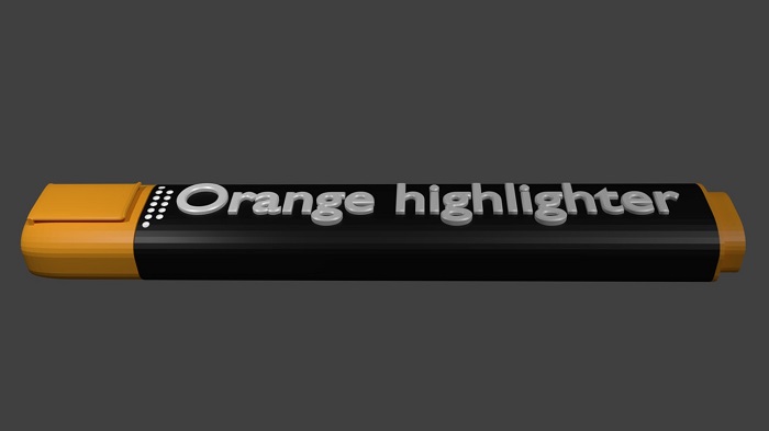 橙色荧光笔
