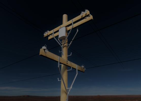沙漠电线杆