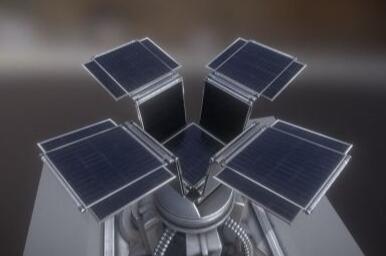 未来科幻太阳能塔（带动画）
