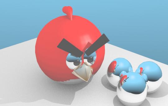 红色愤怒的小鸟