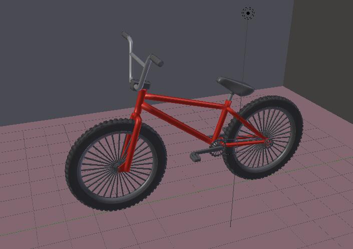 红色越野自行车