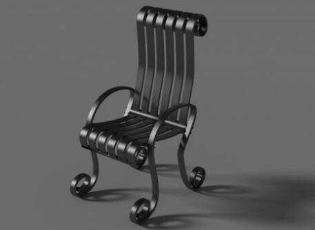 铁质弧形椅子