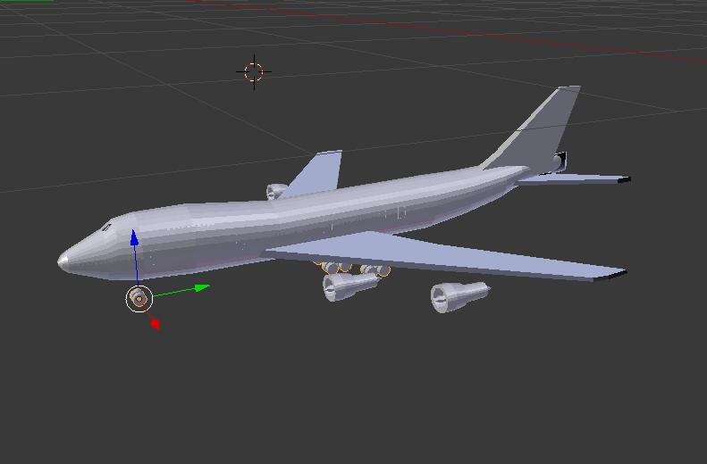 低聚波音747飞机