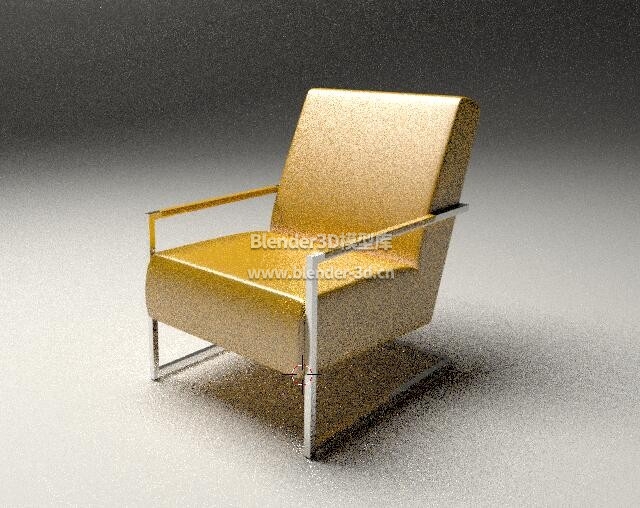 黄色皮质简约椅子