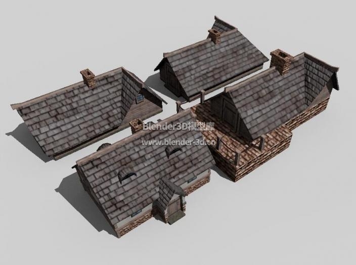 中世纪房屋4种