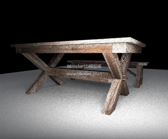 木质长条桌椅