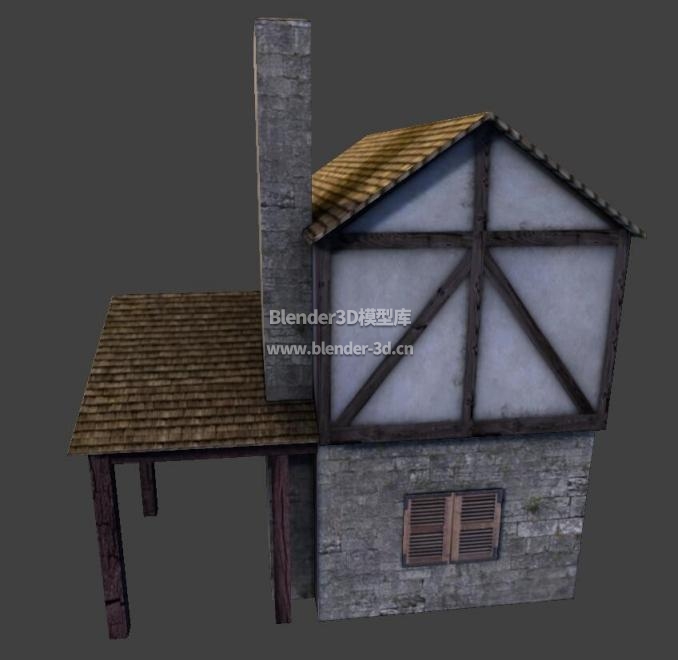 中世纪石头木屋