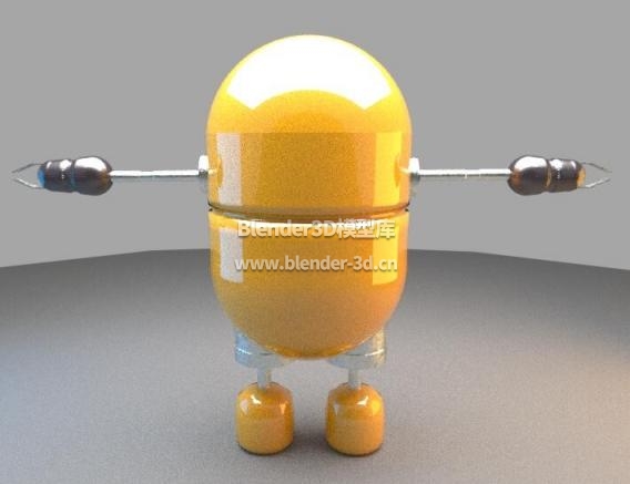 黄色胶囊小机器人