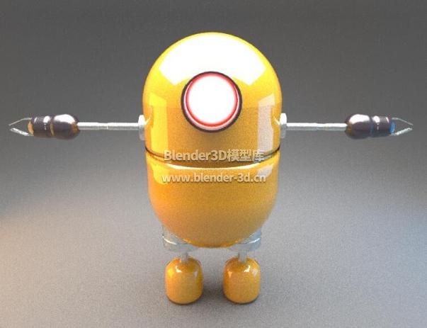 黄色胶囊小机器人