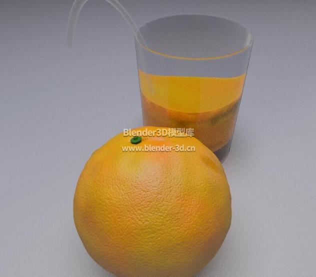 一杯橙汁和橙子