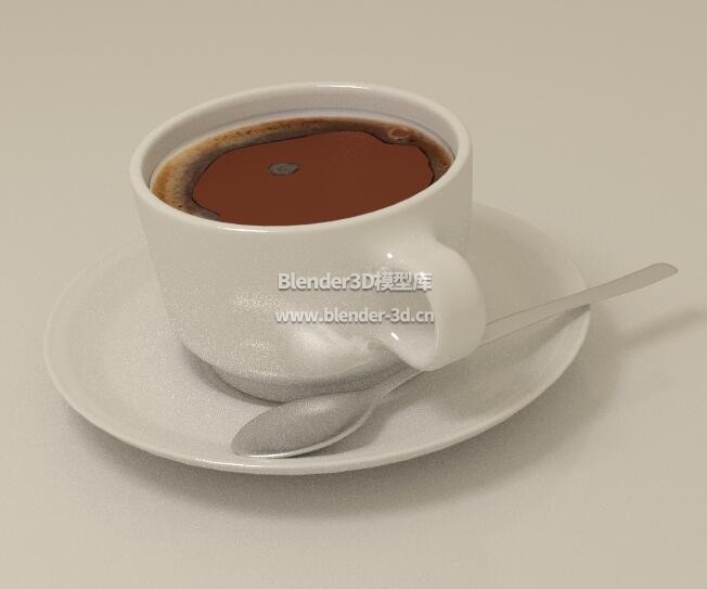 一杯热咖啡带勺子碟子
