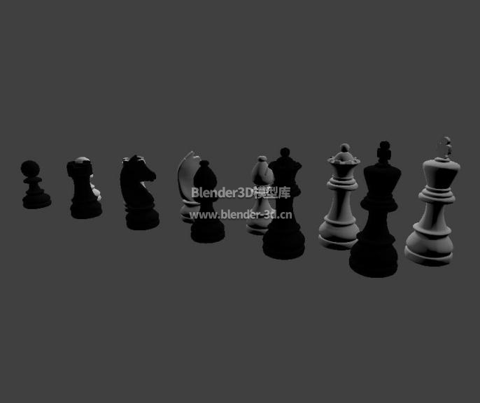 国际象棋黑白棋子