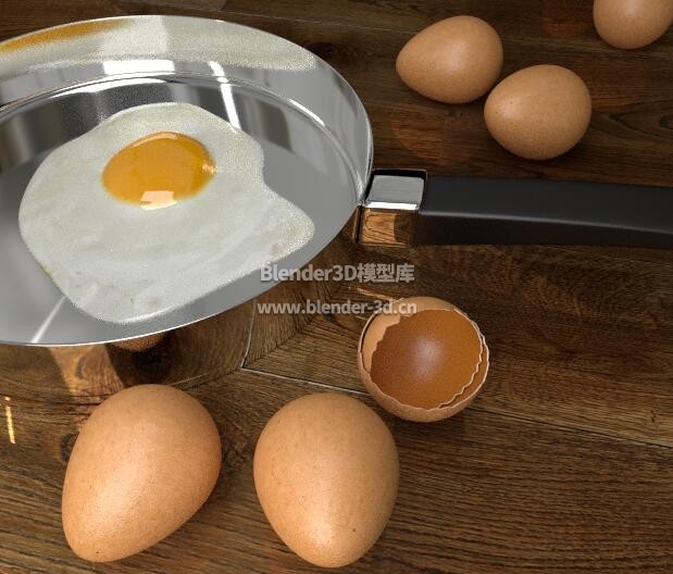 鸡蛋和煎锅