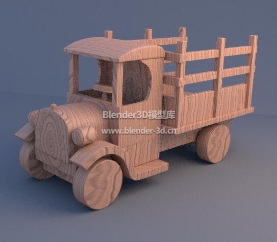 木质老式玩具卡车