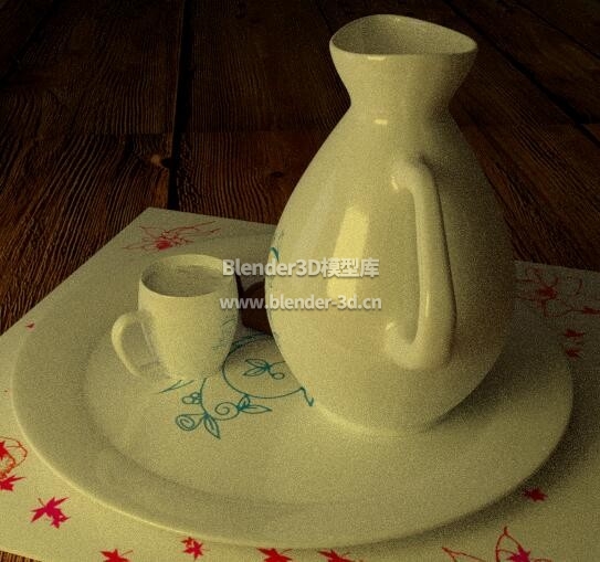 陶瓷壶和杯子