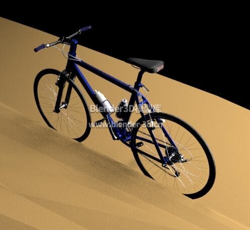 蓝色山地自行车
