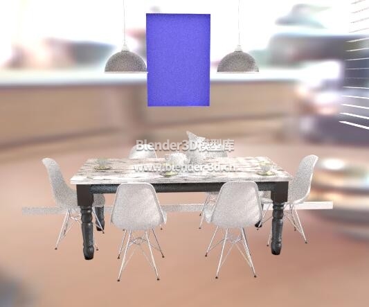 白色餐桌餐椅组合