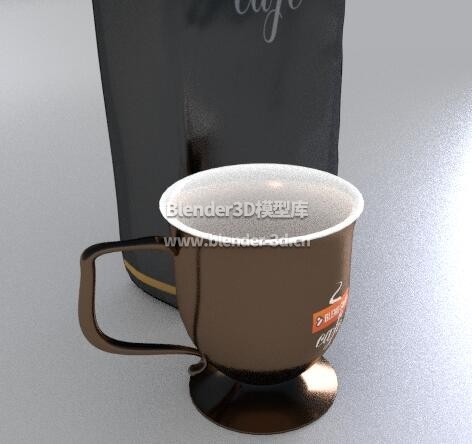 一袋咖啡和咖啡杯