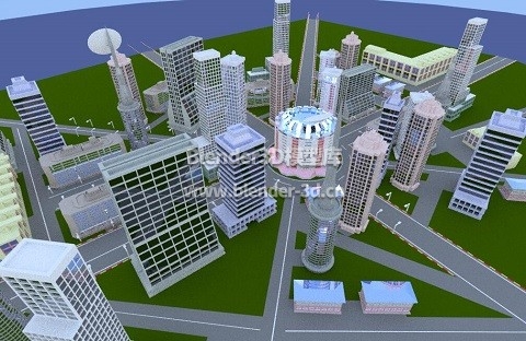 城市高楼中心