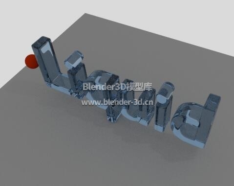 半透明液体玻璃果冻字母