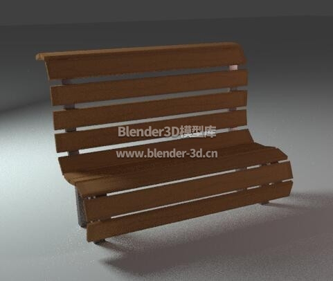 公园木制长条凳靠背椅子