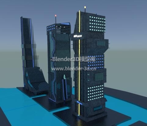 未来科幻建筑大楼大厦