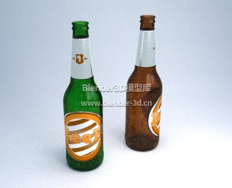 2只玻璃瓶啤酒瓶