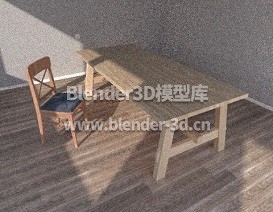 木制长条桌子椅子