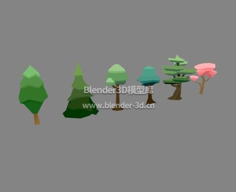 lowpoly6种树