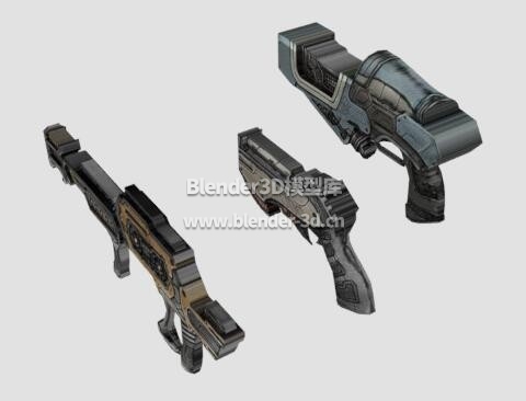 3种未来科幻武器手枪