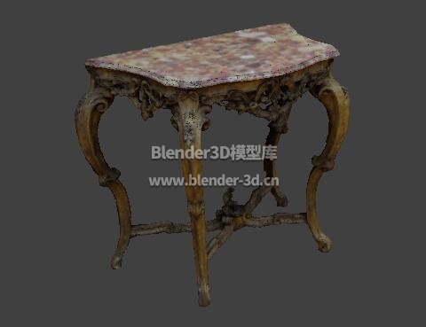 路易十四雕花木桌子
