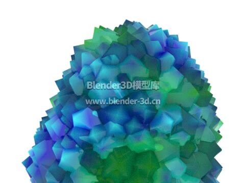 蓝绿光水晶