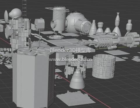 太空飞船舰艇建筑外壳