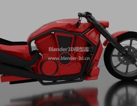 红色科幻摩托车