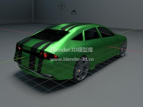 绿色Audi A7跑车