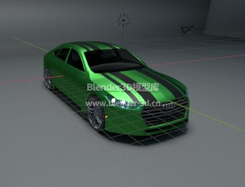 绿色Audi A7跑车