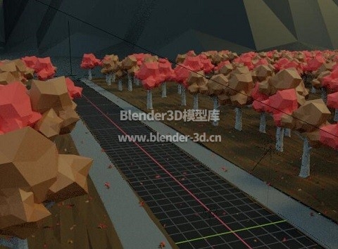 lowpoly山林公路